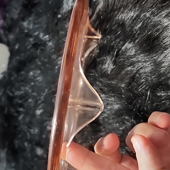 PINK DEPRESSION  GLASS CAKE PLATE. 🎂 - Picture 3 of 5